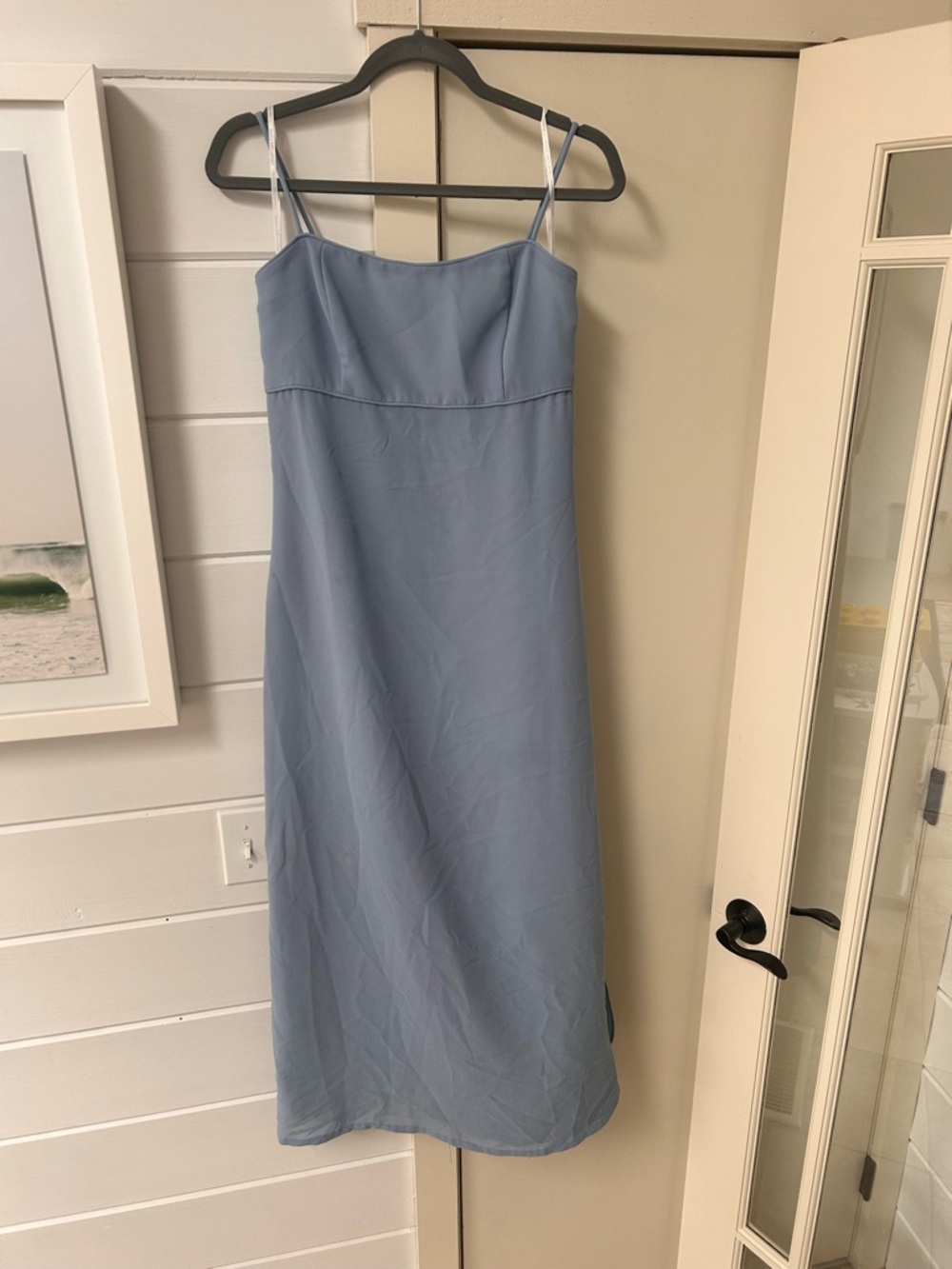 Jessica McClintock Powder Blue Spaghetti Strap Slip Dress